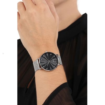 Joop! Damen-Uhr Diamond Analog Quarz Edelstahl-Armband 2039535