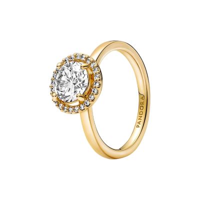 Pandora 161234C01 Ring Damen Funkelnder Runder Strahlenkranz 14k Vergoldet