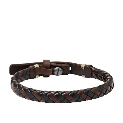 Fossil JA5932716 Armband Herren Leder Schwarz Braun