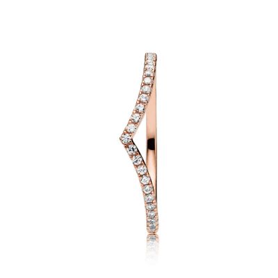 Pandora Ring Damen Funkelnder Wishbone Zirkon Rosévergoldet 186316CZ