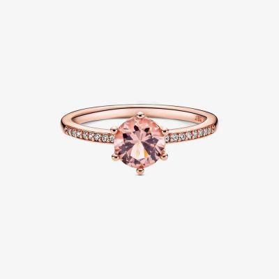 Pandora Rose 188289C01 Solitär-Ring Rosafarbene Funkelnde Krone
