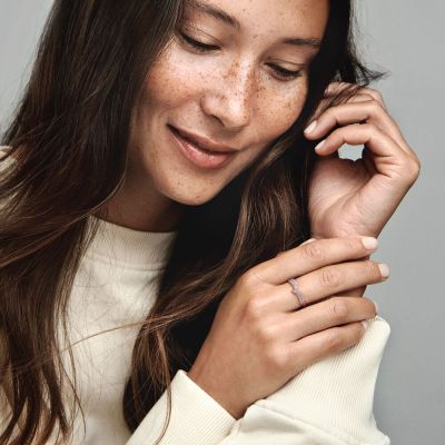 Pandora 189533C01 Ring Damen Funkelnde Blätter 14k Rose Gold Plattiert