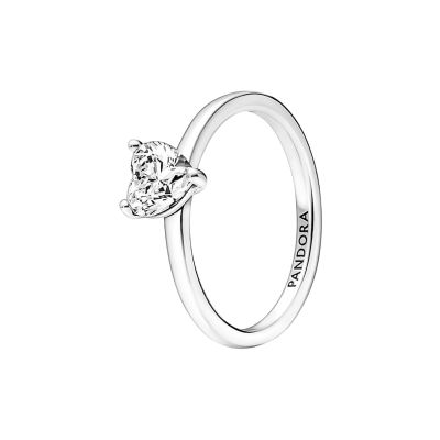 Pandora 191165C01 Solitär-Ring Damen Funkelndes Herz Sterling-Silber