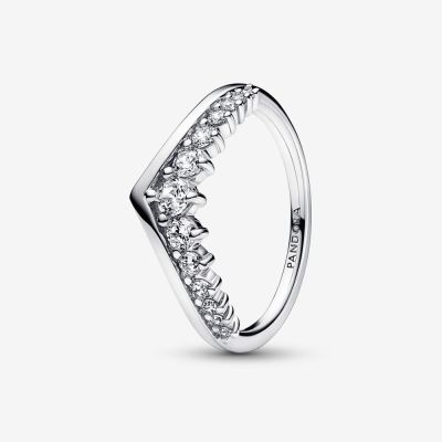 Pandora 192320C01 Ring Damen Timeless Wishbone Schwebender Pavé Silber 
