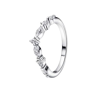 Pandora 192390C01 Ring Damen Timeless Wishbone Funkelnde Schliffe Sterlingsilber
