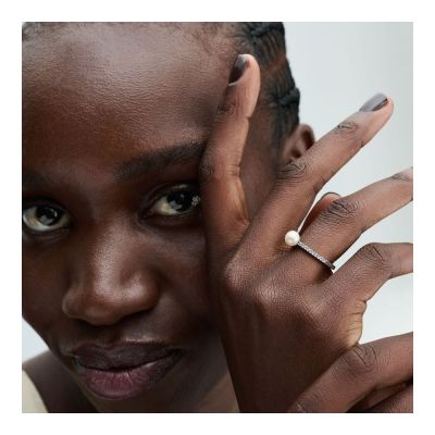 Pandora 193158C01 Ring Damen Süßwasserzuchtperle & Pavé Silber