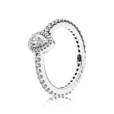 Pandora 196254CZ Ring Damen Strahlender Tropfen Sterling-Silber