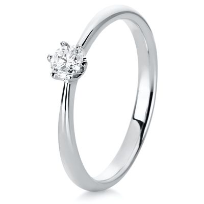 Diamond Group 1C480W456 Ring Brillant 0,20 ct TW-si 14 kt Weissgold Gr. 56