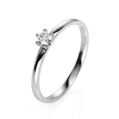 Diamond Group 1O322W454 Ring 6-er Krappe Brillant 0,15 ct 14 kt WG Gr. 54