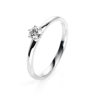 Diamond Group 1O323W454 Ring Brillant 0,20 ct TW-si 14 kt Weissgold Gr. 54