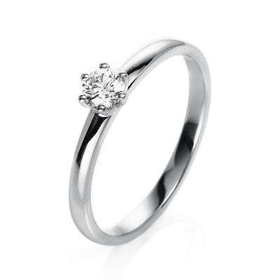 Diamond Group 1O324W56 Ring Brillant 0,25 ct TW-si 14 kt Weissgold Gr. 56