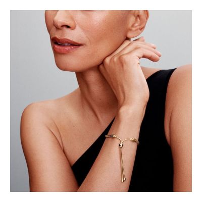 Pandora Schlangen-Gliederarmband mit Schiebeverschluss Vergoldet 563580C01