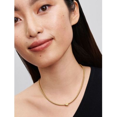Pandora Mini-Charm Yin und Yang Strukturiert 14K Vergoldet 764045C00