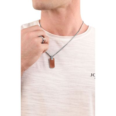 Joop! Panzerhalskette mit Anhänger Herren Edelstahl Edelstahl 2038039