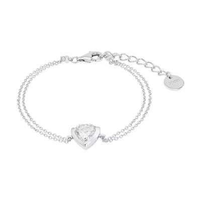 Joop! Armband Damen Herz Zirkonia Zweireihig Sterlingsilber 2039690
