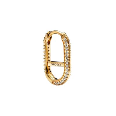 Pandora Me 269682C01 Creole Link-Ohrring Einzeln Damen Pavé 14 Karat Vergoldet