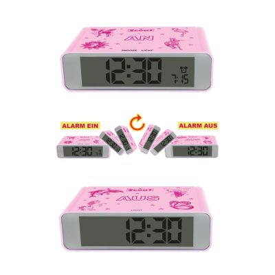 Scout 280001025 Mädchen-Wecker Kinder Pink The Digi Clock