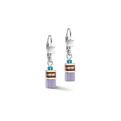 Coeur de Lion Ohrringe GeoCube® Iconic Rainbow Silber 2800/20-1500