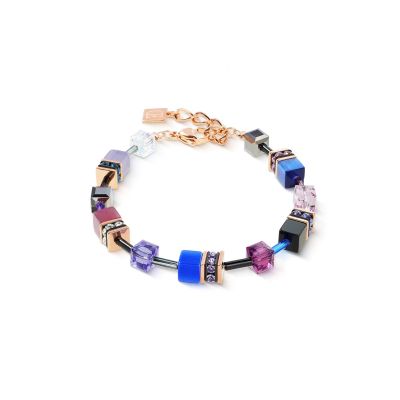 Coeur de Lion Armband GeoCUBE® Iconic Blue Moon Rosé-Ton 2838/30-0807