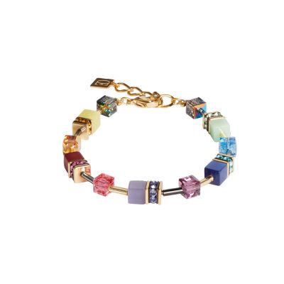 Coeur de Lion Armband GeoCube® Iconic Multicolor Gold-Ton 2838/30-1516