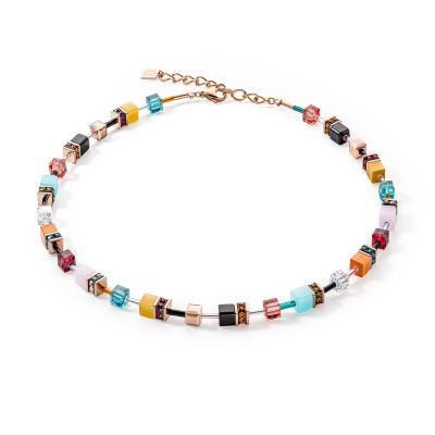Coeur de Lion 2838/10-1582 Halskette GeoCUBE® Iconic Multicolour Expressive Roségold