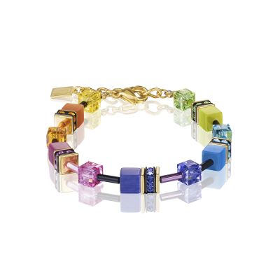 Coeur de Lion Armband GeoCube® Swarovski® Rainbow-Gold 2838/30-1573 
