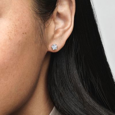 Pandora 290023C01 Ohrstecker Ohrringe Damen Himmlischer Funkelnder Stern Silber