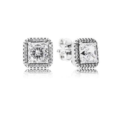 Pandora 290591CZ Ohrstecker Quadratisch Funkelnder Strahlenkranz