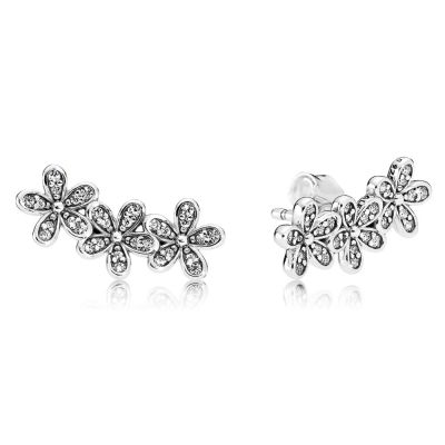 Pandora 290744CZ Ohrstecker Damen Gänseblümchen Sterling Silber