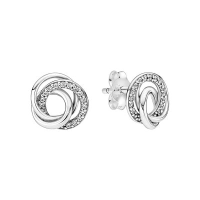 Pandora 291076C01 Damen Ohrstecker Familie für Immer Verschlungen Silber