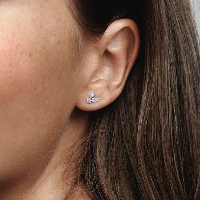 Pandora 292406C01 Ohrstecker Ohrringe Damen Funkelnde Herbarium Cluster Silber