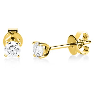 Diamond Group 2A995G4 Ohrstecker 4-er Krappe 2 Brillanten 0,15 ct 14 kt GG