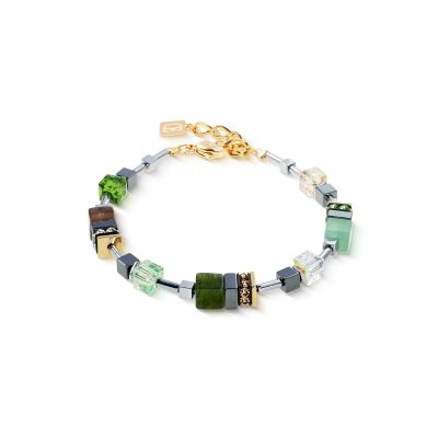 Coeur de Lion Armband GeoCUBE® Precious Forest Light Gold 3017/30-0500