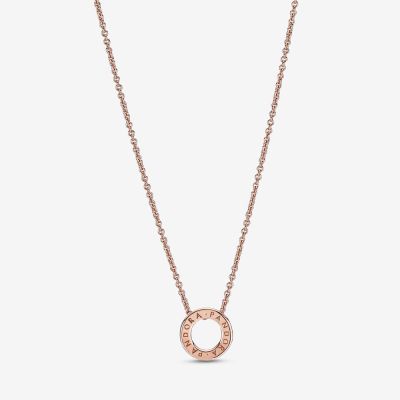Pandora Rose 387436C01 Halskette mit Anhänger Damen Logo Pavé-Kreis 45 cm