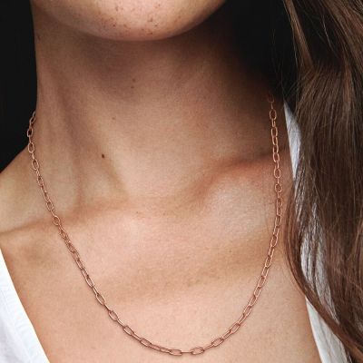 Pandora 389410C00 Gliederhalskette Damen 14k Rosé Vergoldet 50 cm