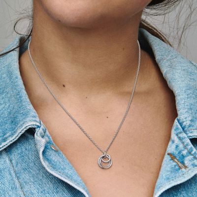 Pandora 391455C01 Halskette mit Anhänger Familie für Immer Verschlungen Silber