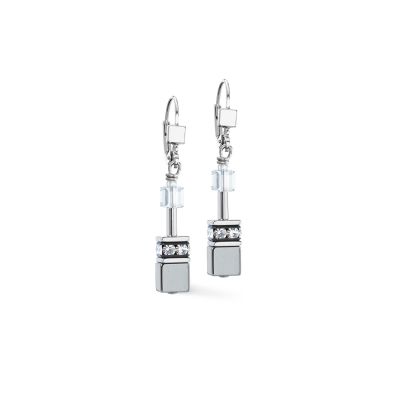 Coeur de Lion Ohrringe Damen GeoCube® Platinum Edelstahl 4015/20-1217