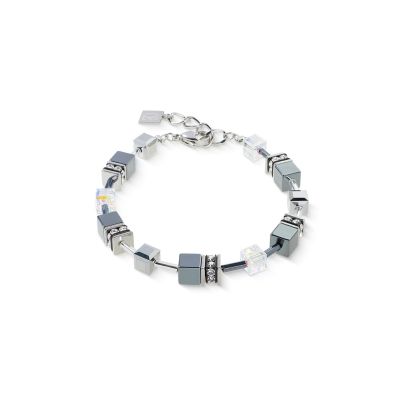 Coeur de Lion Armband Damen GeoCube® Platinum Edelstahl 4015/30-1217