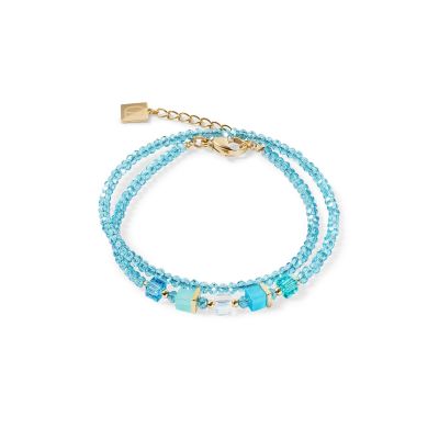 Coeur de Lion Armband Joyful Colours Türkis Goldton 4464/30-0600
