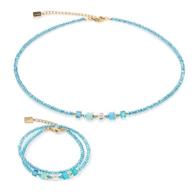 Coeur de Lion Armband Joyful Colours Türkis Goldton 4464/30-0600