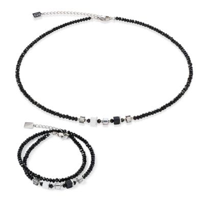 Coeur de Lion Armband Joyful Colours Schwarz Silberton 4464/30-1300