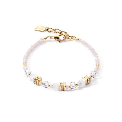 Coeur de Lion 4565/30-1416 Armband Damen Mini Cubes Swarovski® Weiß Gold-Ton