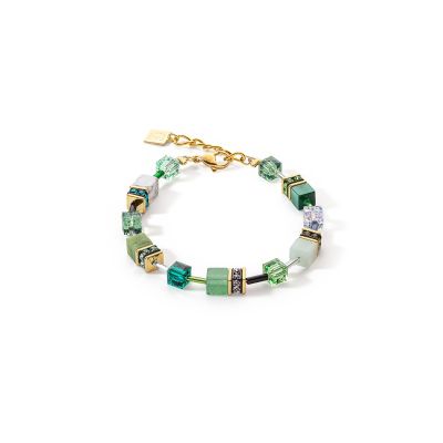 Coeur de Lion Armband GeoCube® Iconic Precious Grün-Gold 4905/30-0500
