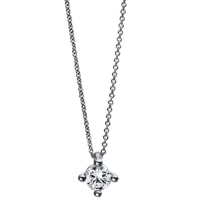 Diamond Group 4D245W4 Halskette-Anhänger Brillant 0,25 ct TW-si 14 kt Gold