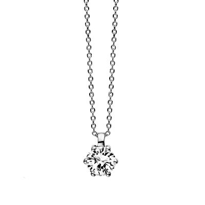Diamond Group 4D246W4 Halskette-Anhänger Brillant 0,25 ct TW-si 14 kt Gold