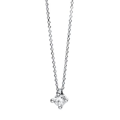 Diamond Group 4D269W4 Halskette 4-er Krappe Brillant 0,10 ct 14 kt WG