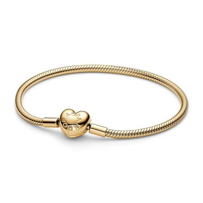 Pandora 563050C00 Gliederarmband Damen Herz-Verschluss Vergoldet