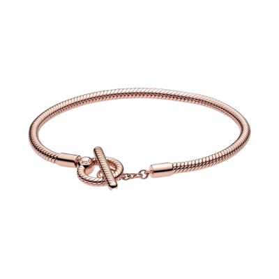 Pandora Schlangen-Gliederarmband T-Verschluss Rosé 589087C00