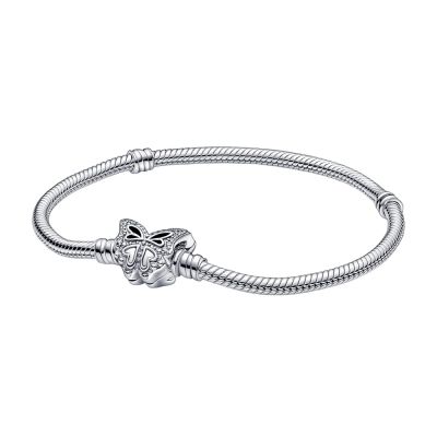 Pandora 590782C01 Gliederarmband Damen mit Schmetterling-Verschluss Silber