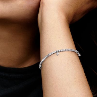 Pandora 592401C01 Tennisarmband Damen Funkelnde Tropfen Sterling-Silber 